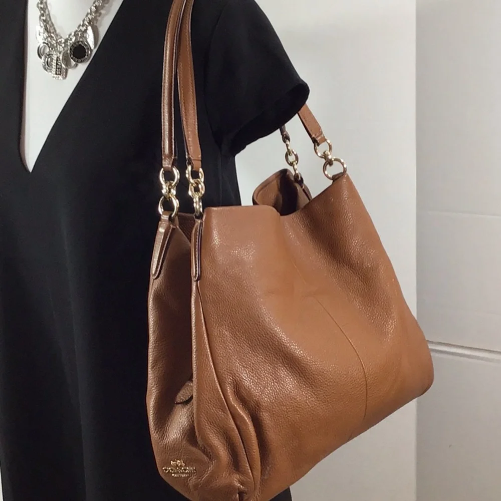Coach Madison Phoebe cognac shoulder bag